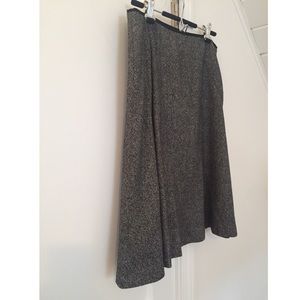MAGASCHONI Black & White Tweedy Boucle Bias Skirt